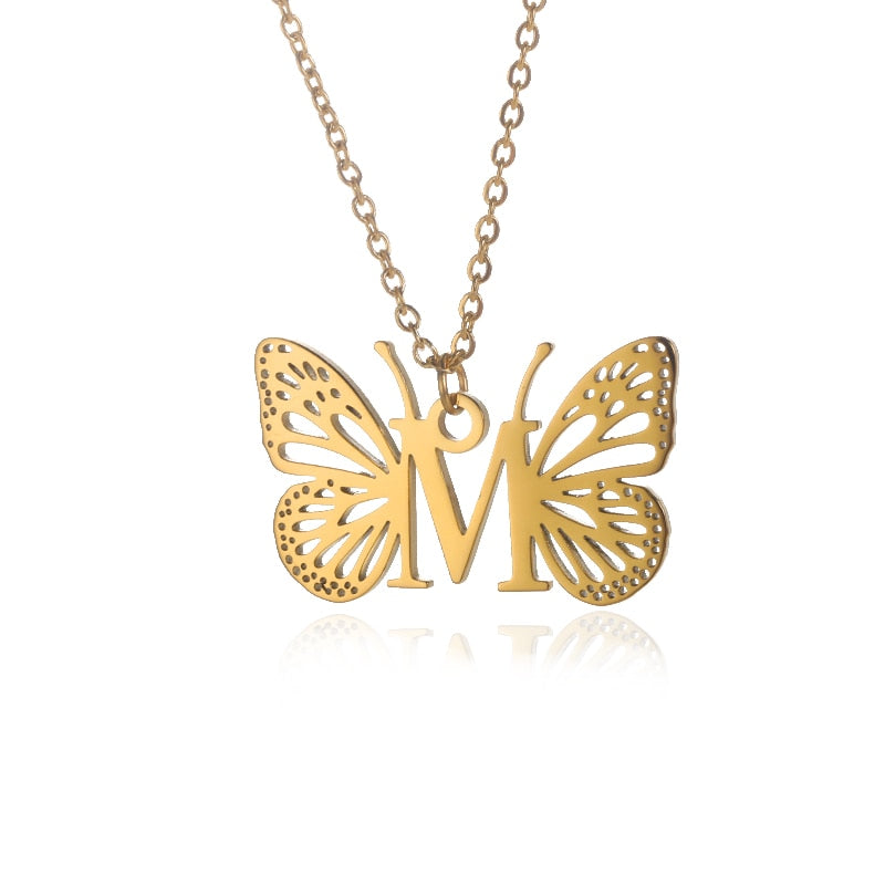 collier lettre alphabet m