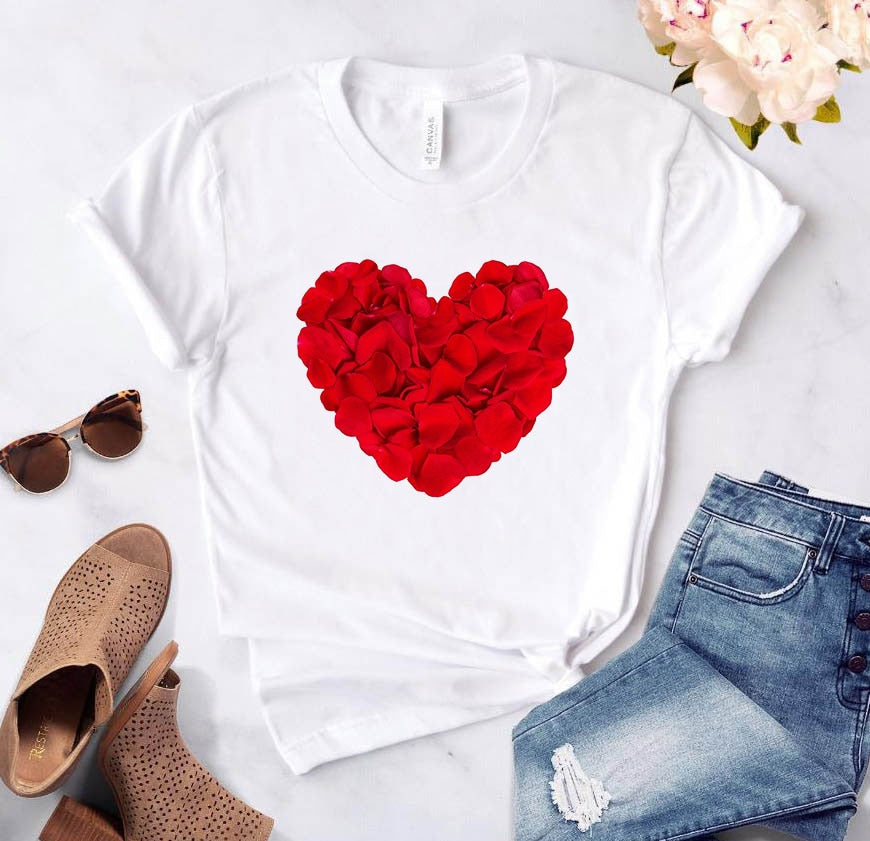 T-Shirt Coeur Femme