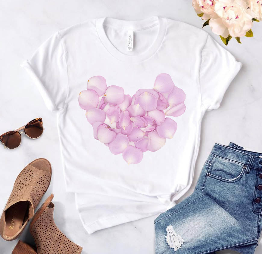 T-Shirt Coeur Rose