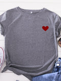 T-Shirt Coeur Rouge Homme