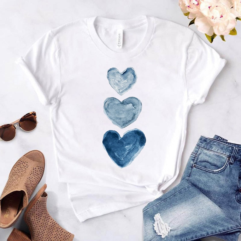 T-Shirt Coeur Vert