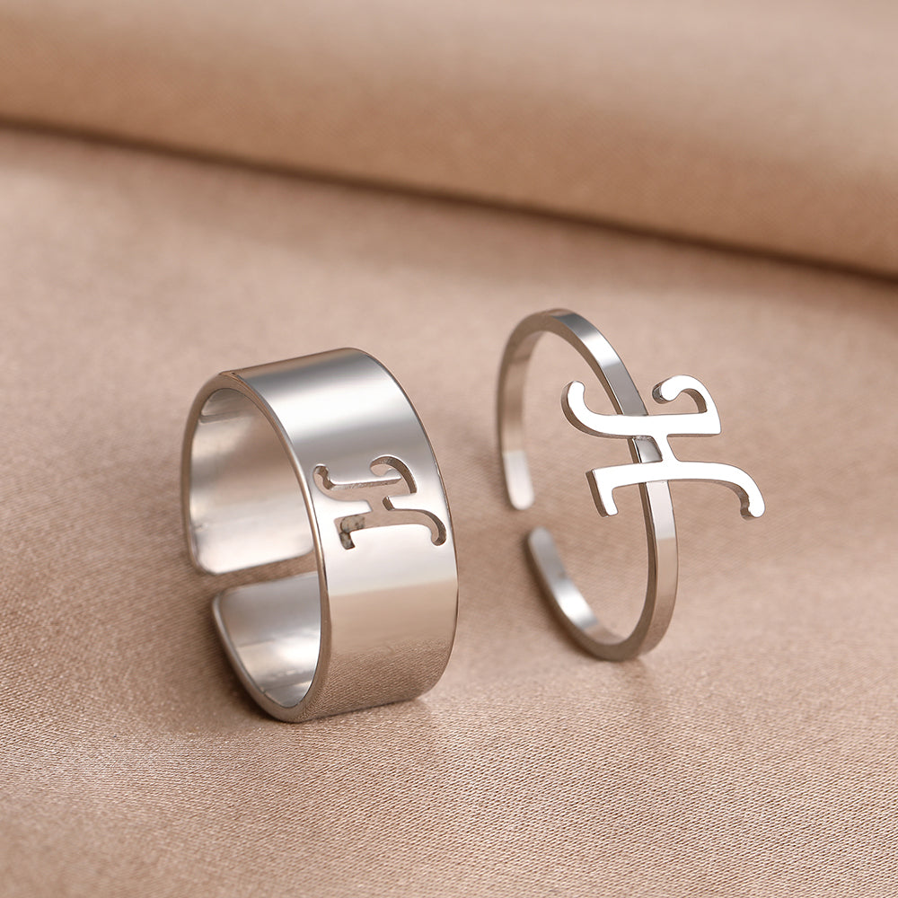 Bague Initiale Couple h
