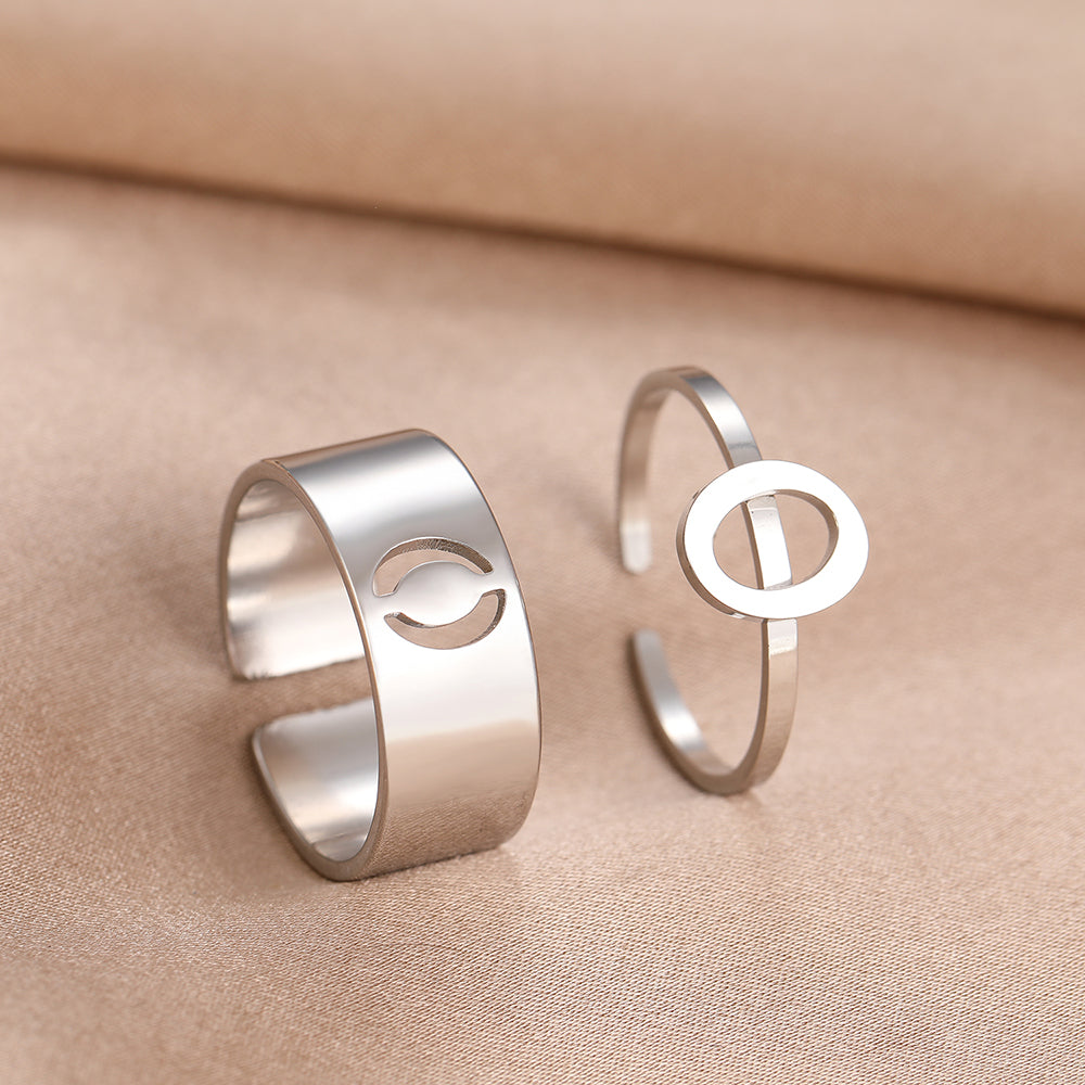 Bague Initiale Couple o