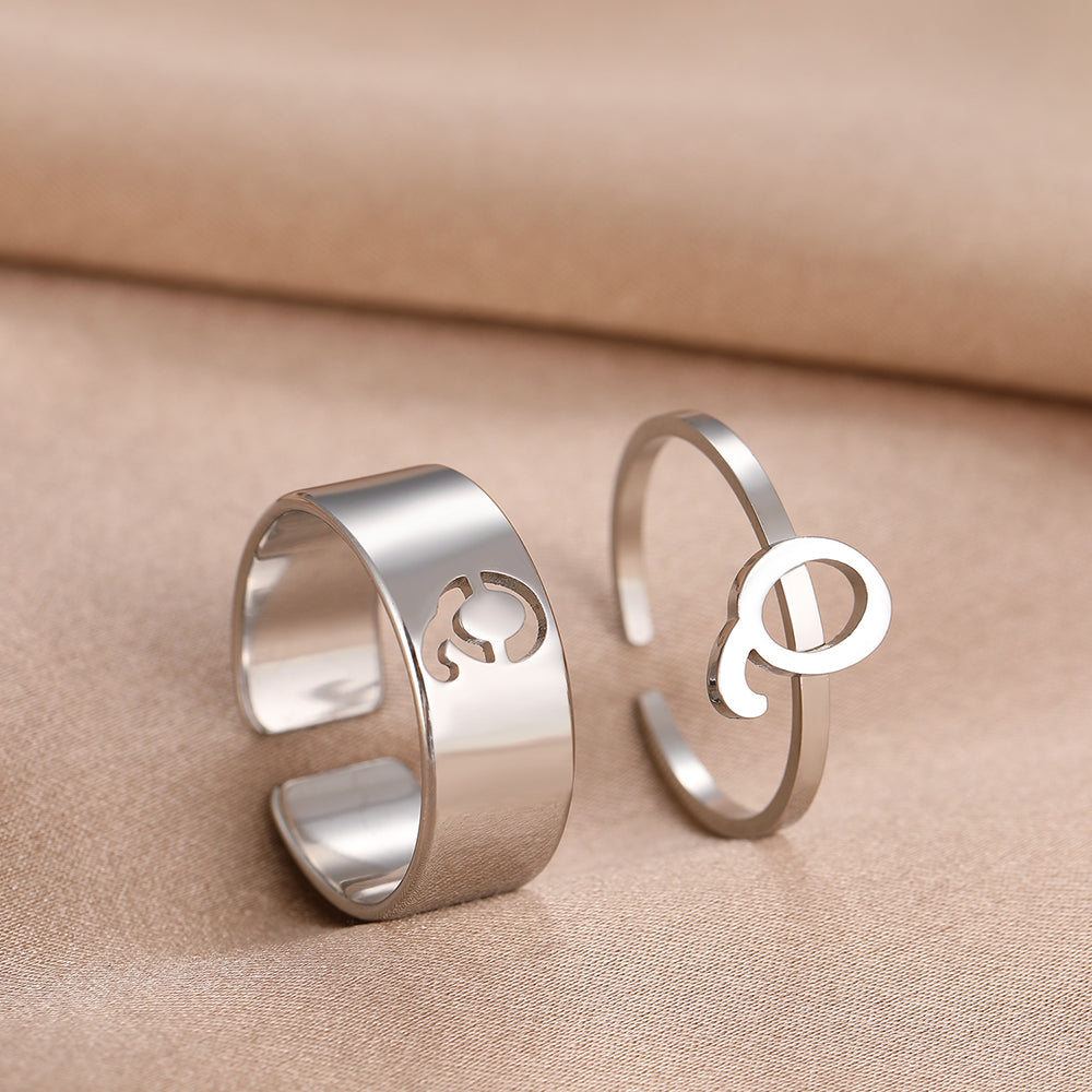 Bague Initiale Couple q