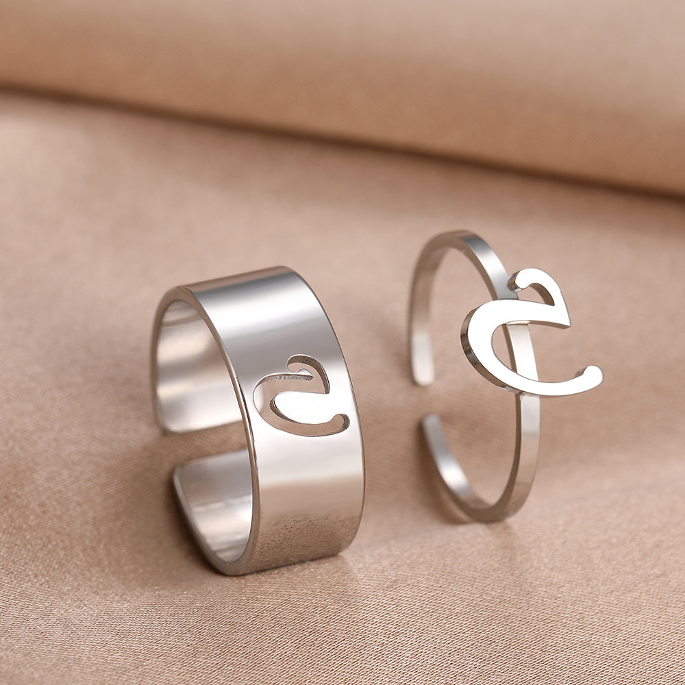 Bague Initiale Couple u