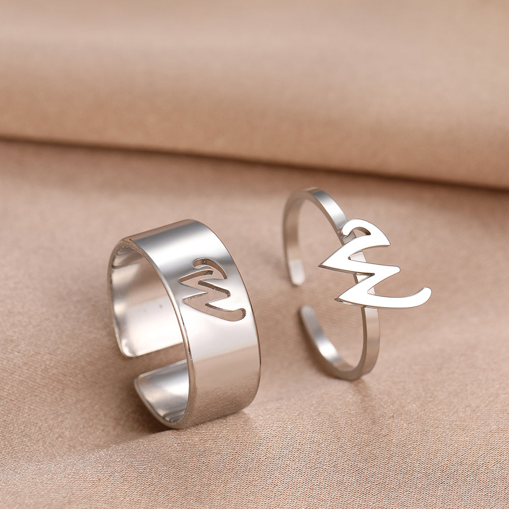 Bague Initiale Couple w