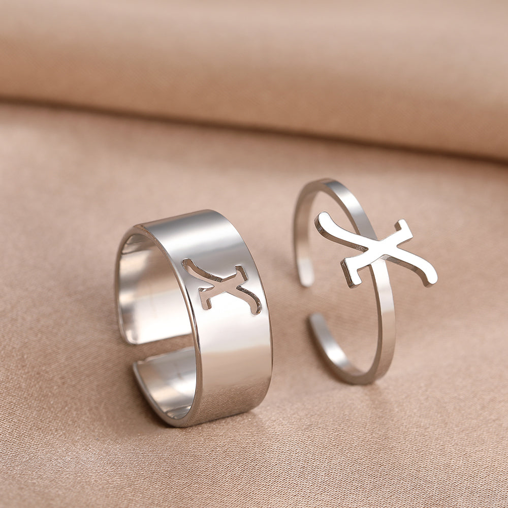 Bague Initiale Couple x