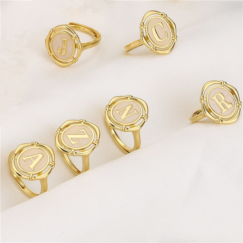 bague lettre personnalisée