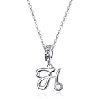 Collier Initiale Argent Homme h