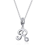 Collier Initiale Argent Homme r