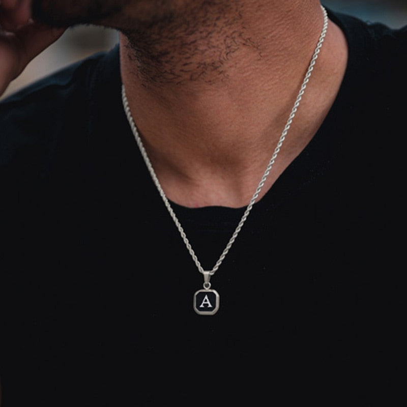Collier Initiale pour Homme