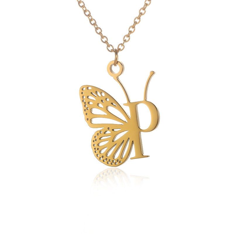 collier lettre alphabet p