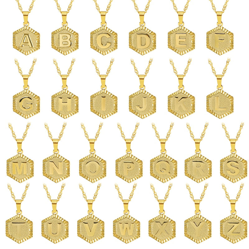 collier médaillon initiale