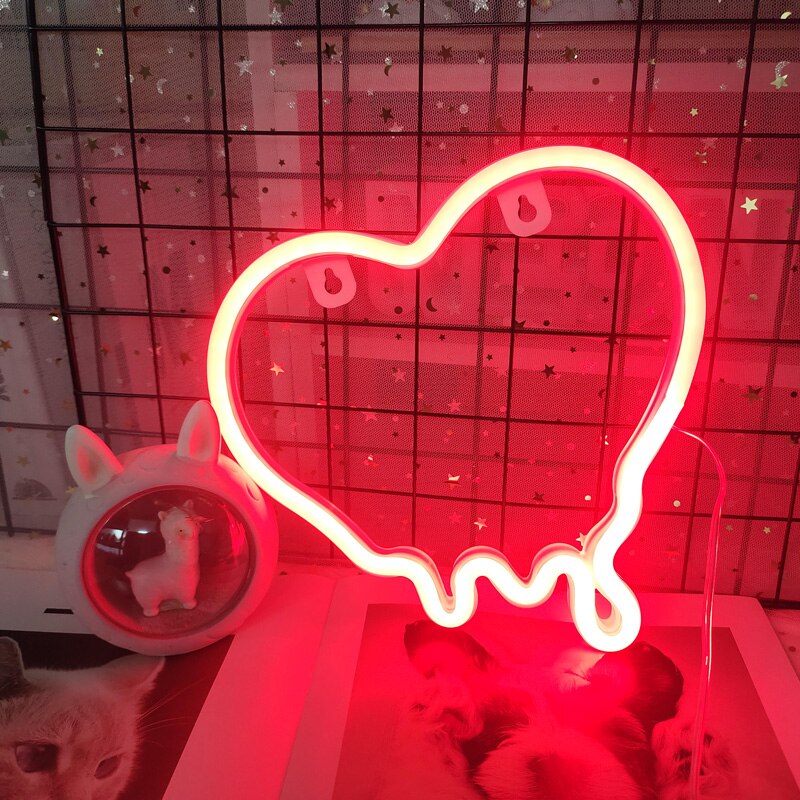 lampe murale coeur