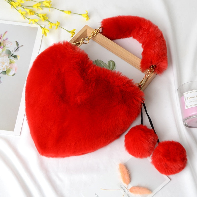 Sac Fourrure Rouge
