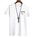T-Shirt avec Coeur Homme
