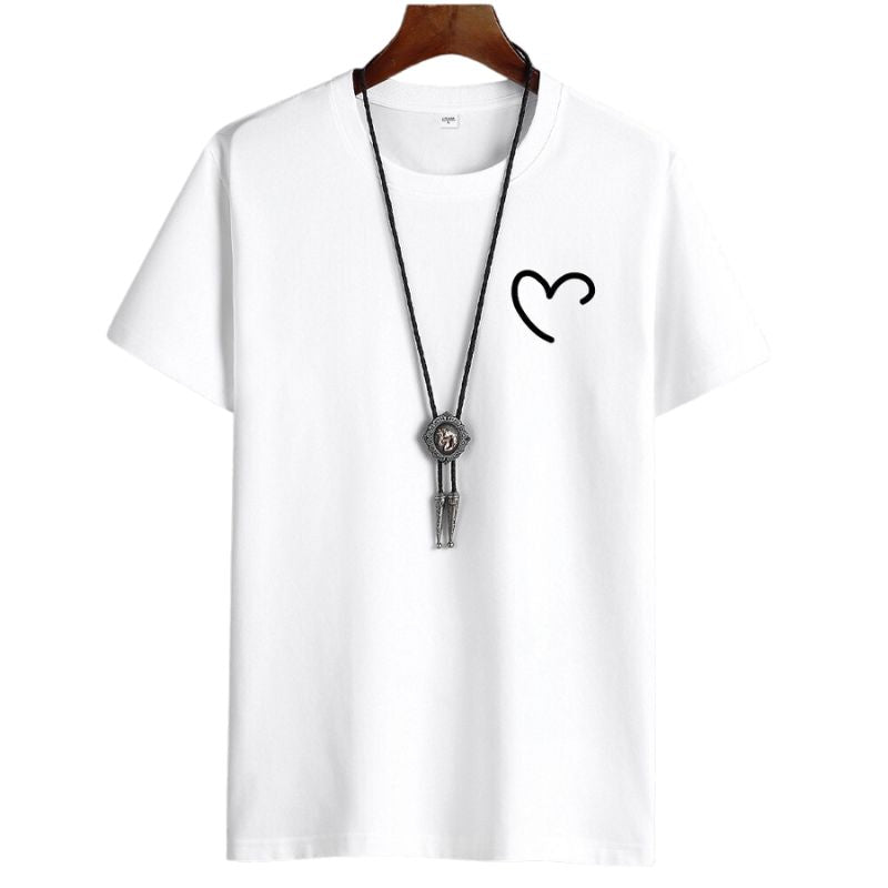 T-Shirt avec Coeur Homme