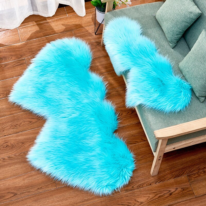 Tapis Fourrure Bleu