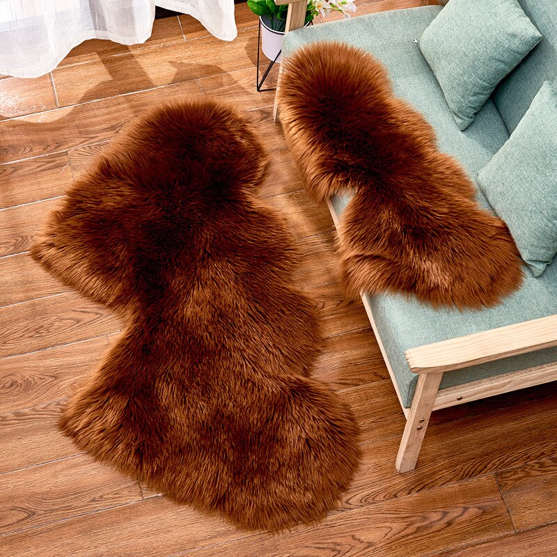 Tapis Fourrure Brune