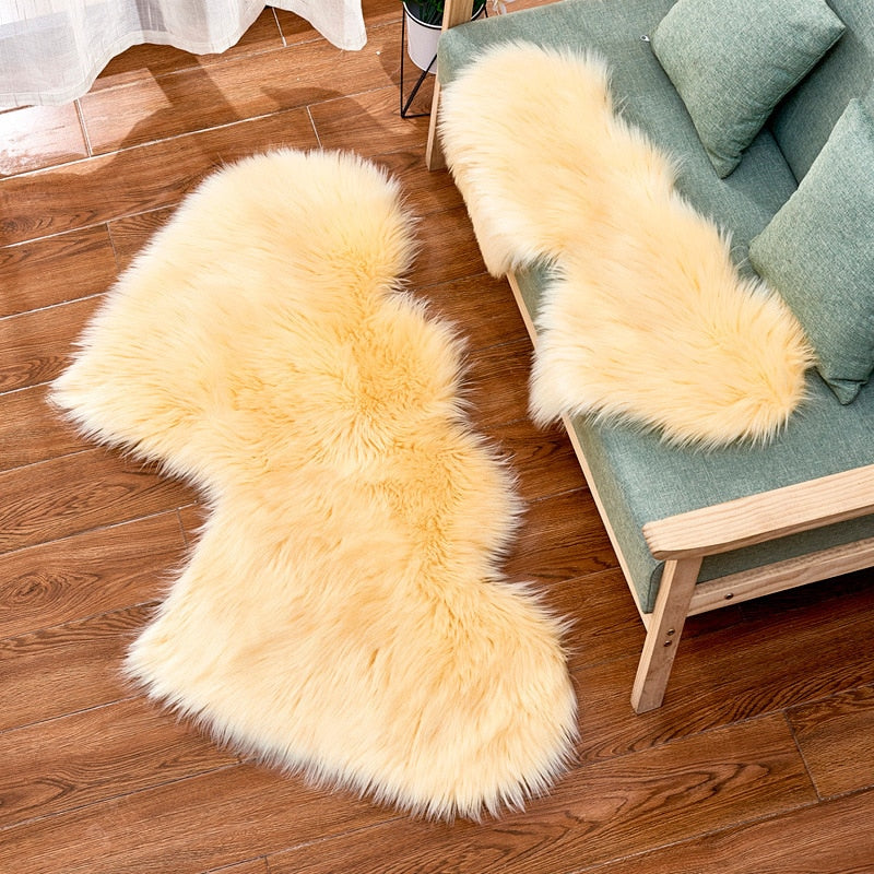 Tapis Fourrure Marron