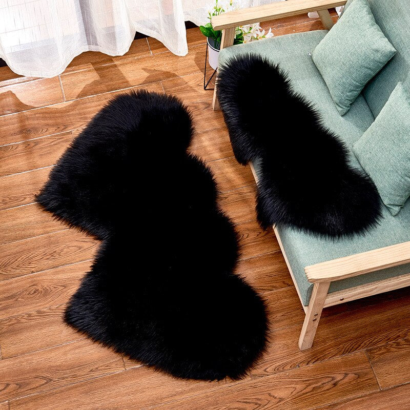 Tapis Fourrure Noir