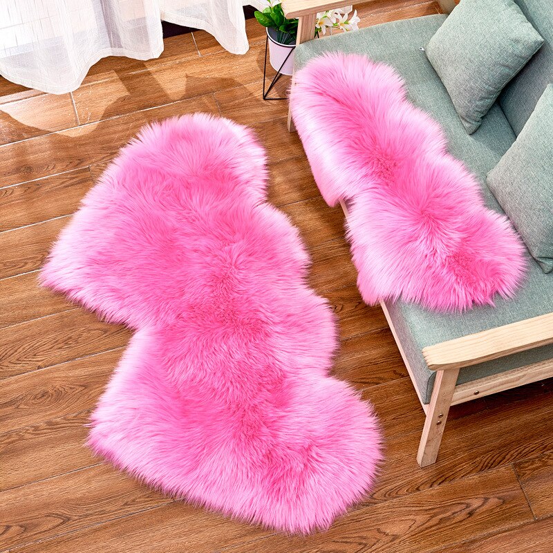 Tapis Fourrure Rose