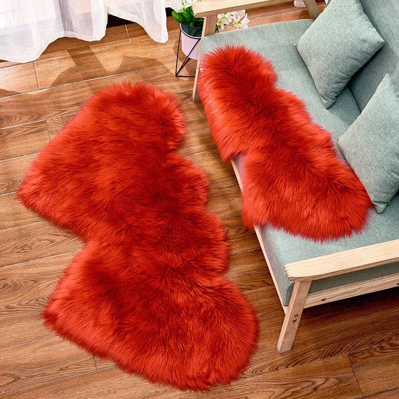 Tapis Fourrure Rouge