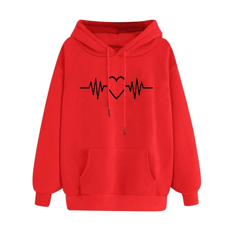 Pull Coeur Noir et Rouge