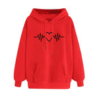 Pull Coeur Noir et Rouge
