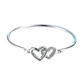 Bracelet Argent Coeur Entrelacé