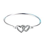 Bracelet Argent Coeur Entrelacé