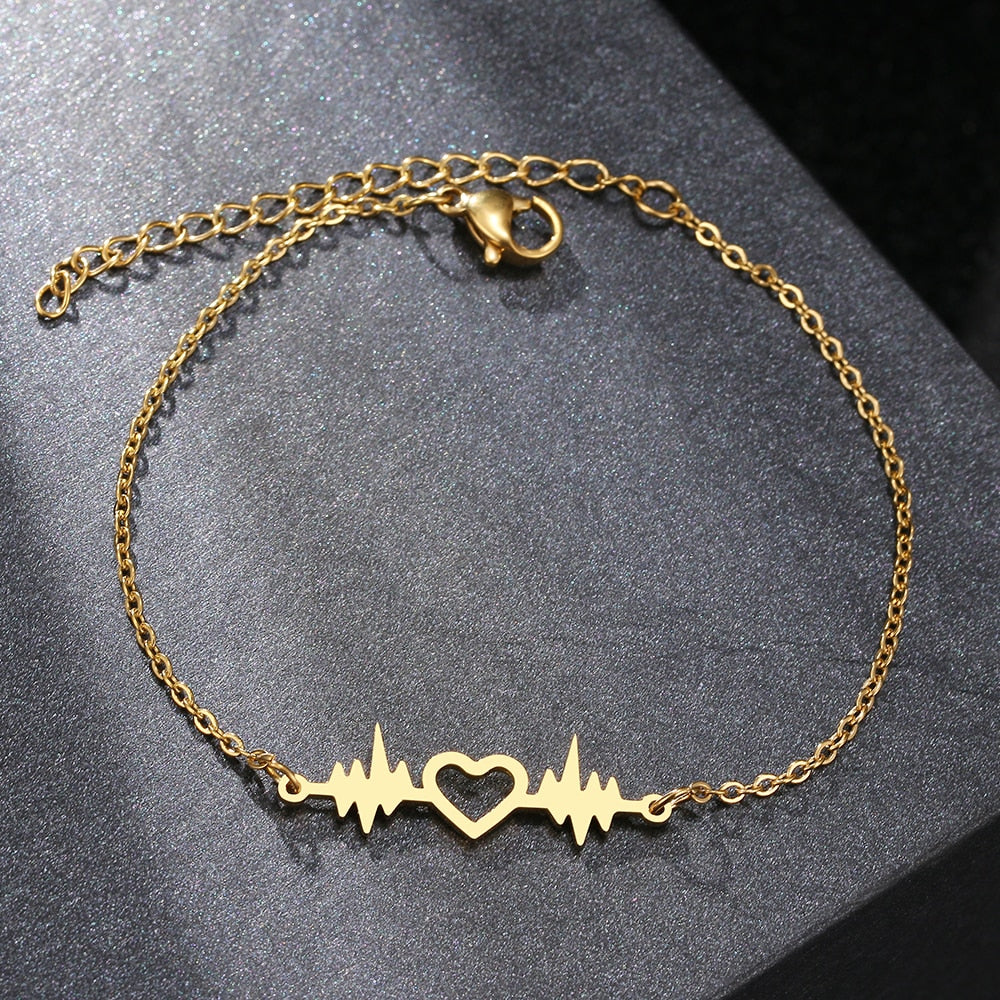 Bracelet Battement De Coeur en Or