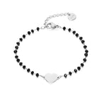 bracelet chaine coeur acier 