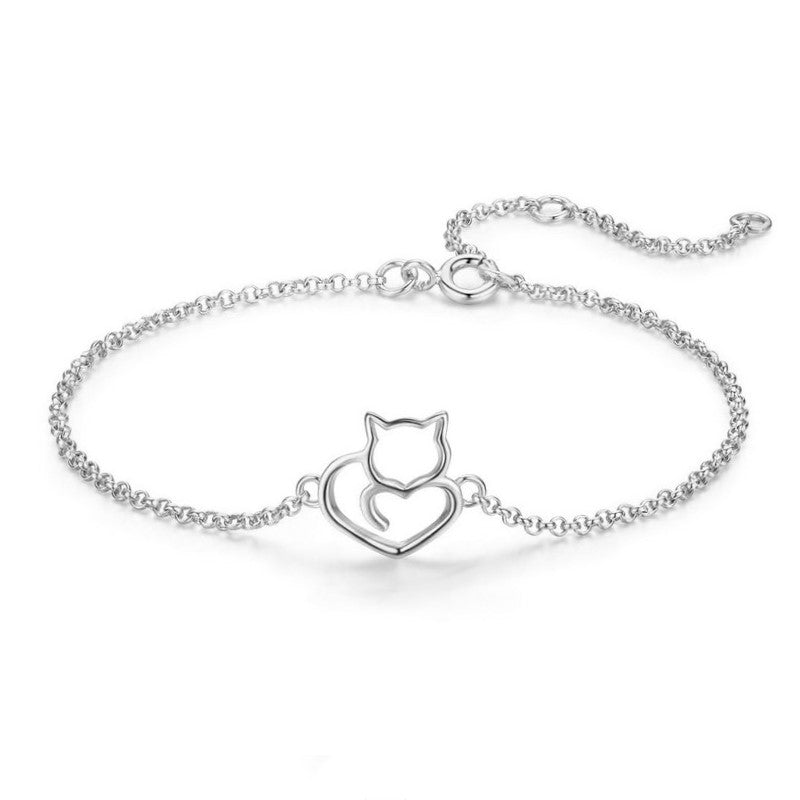 bracelet chat argent