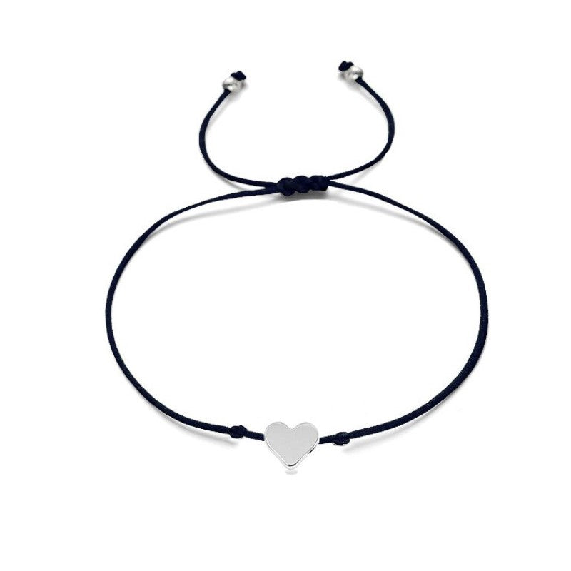 bracelet coeur cordon