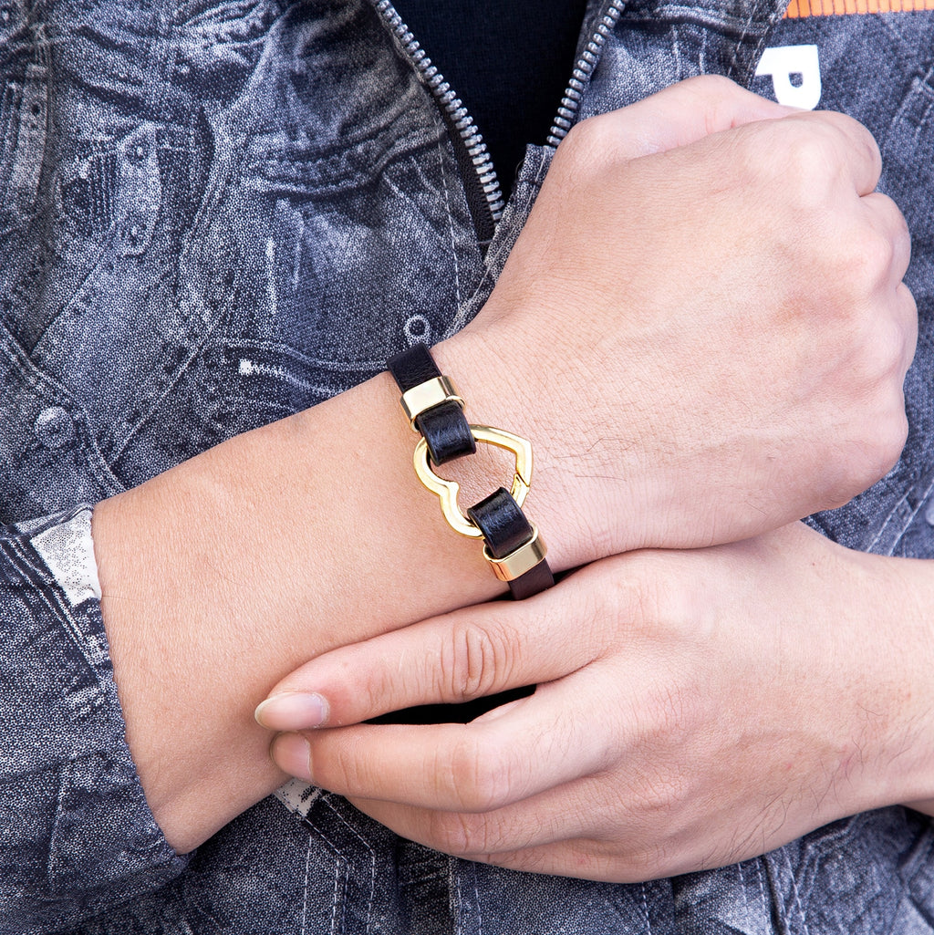 Bracelet Coeur Cuir 111