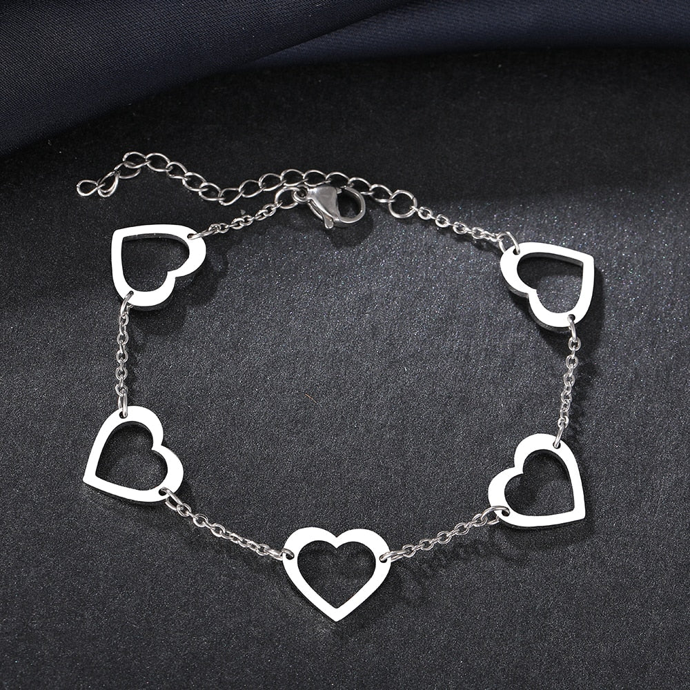 bracelet coeur maille