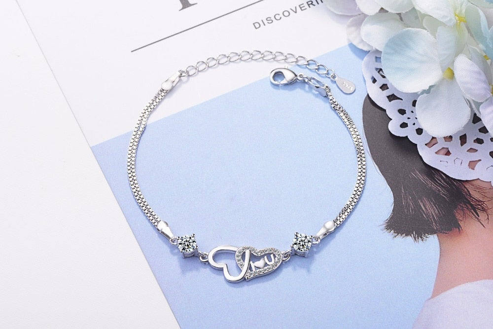 bracelet coeurs entrelacés