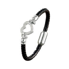 Bracelet Cuir Homme Coeur