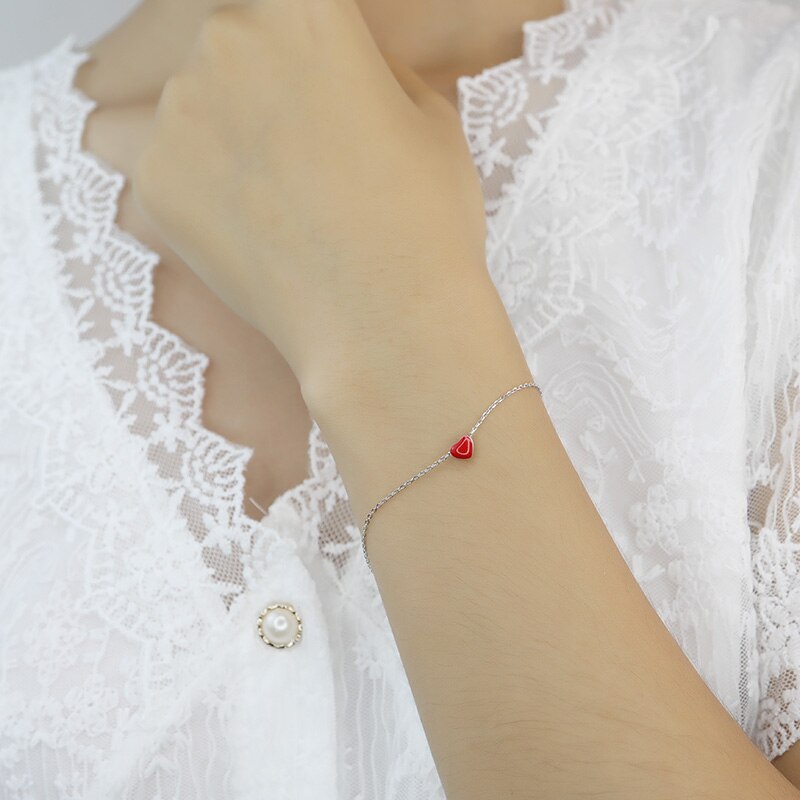 Bracelet en Coeur Rouge