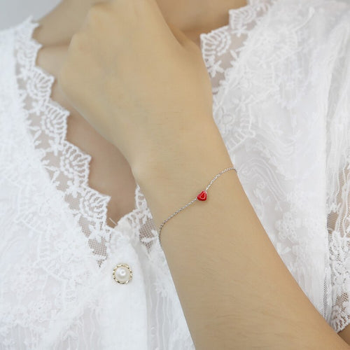 Bracelet en Coeur Rouge