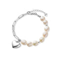 Bracelet Perle Coeur Argent