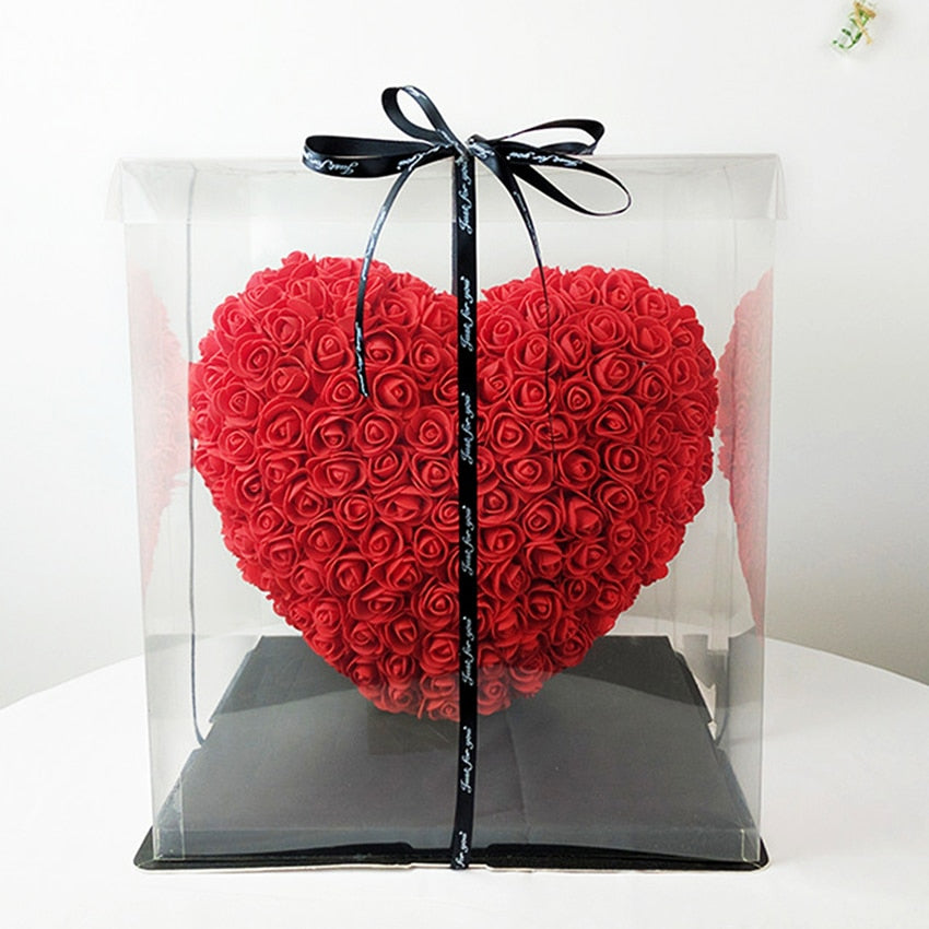 coeur en rose rouge