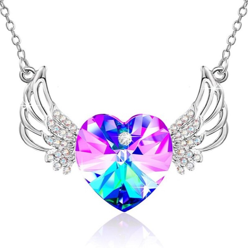 collier aile ange coeur