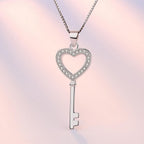 collier clé coeur