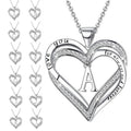 collier coeur avec initiale
