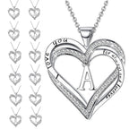 collier coeur avec initiale