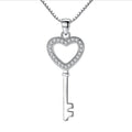 Collier coeur clé