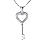 Collier coeur clé