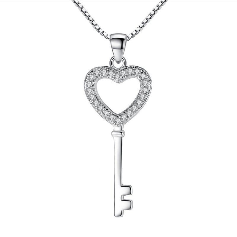 Collier coeur clé